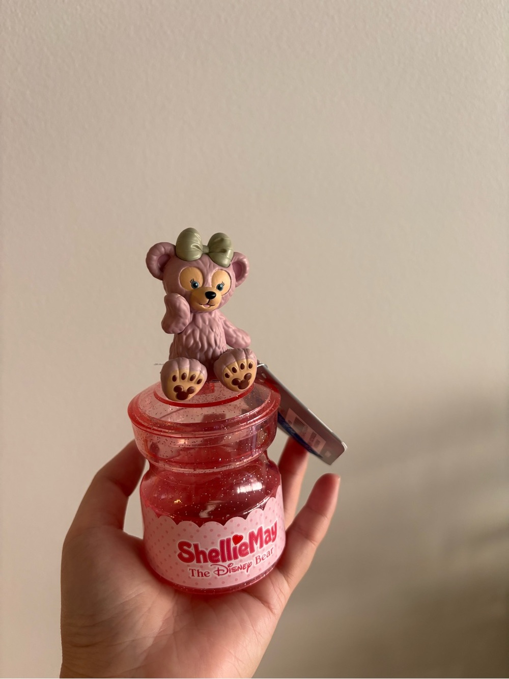 Duffy & Friends Shellie May Pink Glitter Trinket Jar Shanghai Disneyland EUC